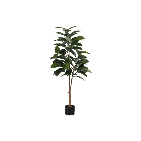 Black Green 52-Inch Indoor Faux Fake Floor Potted Decorative Artificial Plant, image 1